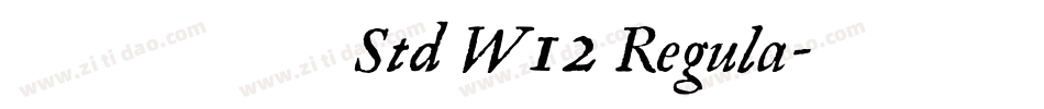 ＤＦ堂堂体 Std W12 Regula字体转换